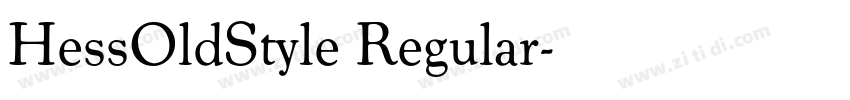 HessOldStyle Regular字体转换